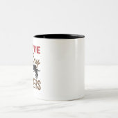 I Love Tiny Wieners Miniature Dachshund Doxie Tweekleurige Koffiemok (Center)