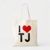 I Love TJ Tote Bag (Voorkant)