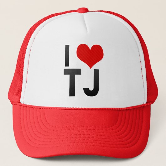 I Love TJ Trucker Pet (Voorkant)