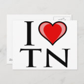 I Love TN - Tennessee Briefkaart (Voorkant / Achterkant)