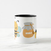 "I love to Bee me" hommel met aangepaste naam Mok (Midden)