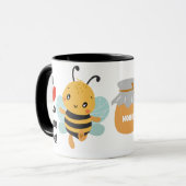 "I love to Bee me" hommel met aangepaste naam Mok (Voorkant links)