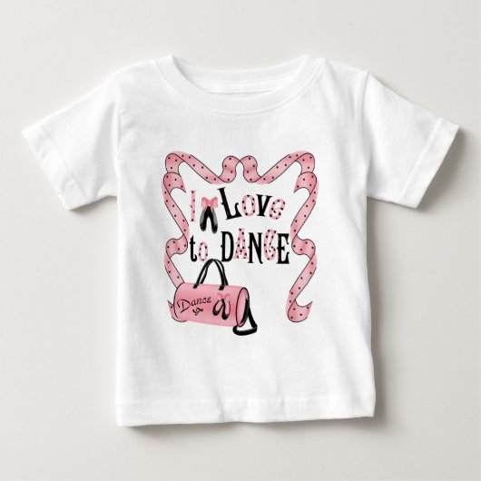 I Love To Dance Baby T-shirt (Voorkant)