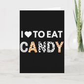 I Love To Eat Candy I'm Candy Halloween Couples Ma Kaart (Voorkant)