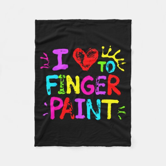 I Love To Finger Paint Couple Funny Valentine Day  Fleece Deken (Voorkant)