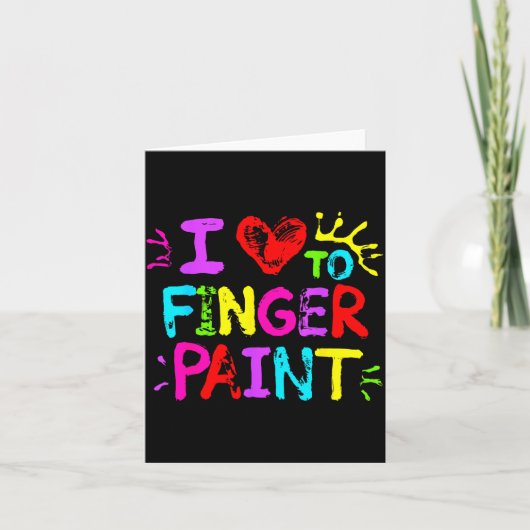 I Love To Finger Paint Couple Funny Valentine Day  Kaart (Voorkant)
