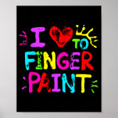 I Love To Finger Paint Couple Funny Valentine Day  Poster (Voorkant)