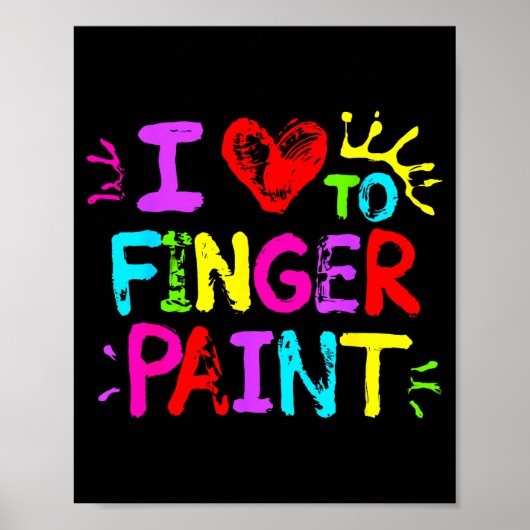 I Love To Finger Paint Couple Funny Valentine Day  Poster (Voorkant)