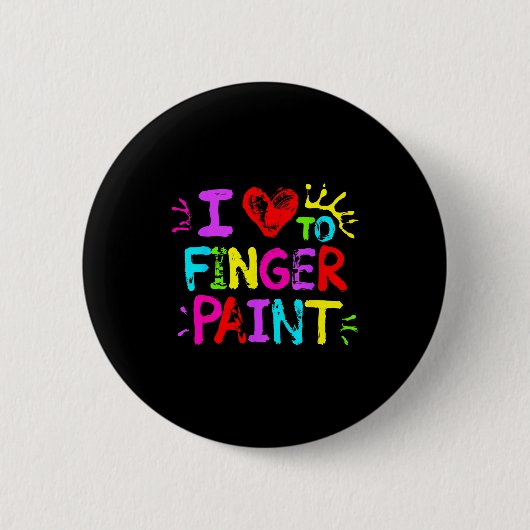 I Love To Finger Paint Couple Funny Valentine Day  Ronde Button 5,7 Cm (Voorkant)