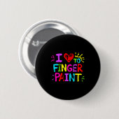 I Love To Finger Paint Couple Funny Valentine Day  Ronde Button 5,7 Cm (Voorkant /achterkant)