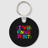 I Love To Finger Paint Couple Funny Valentine Day Sleutelhanger (Voorkant)