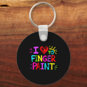 I Love To Finger Paint Couple Funny Valentine Day Sleutelhanger (Voorkant)