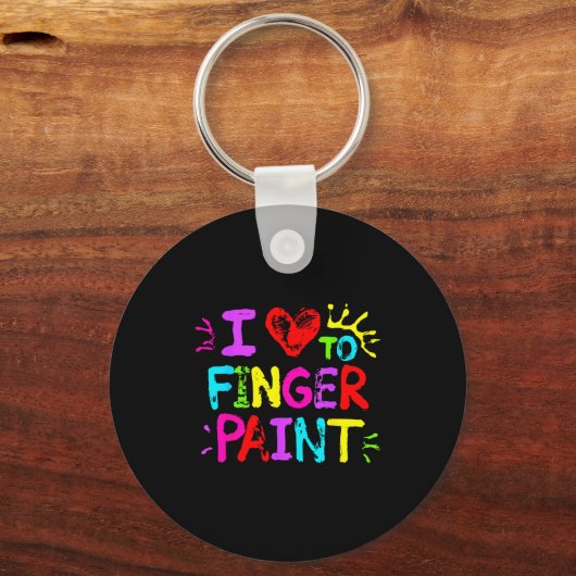 I Love To Finger Paint Couple Funny Valentine Day Sleutelhanger (Voorkant)