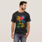 I Love To Finger Paint Couples Art Teacher Finger  T-shirt (Voorkant volledig)