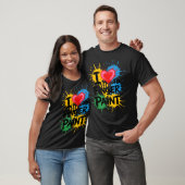 I Love To Finger Paint Couples Art Teacher Finger  T-shirt (Unisex)