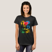 I Love To Finger Paint Couples Art Teacher Finger T-shirt (Voorkant volledig)