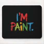 I Love To Finger Paint I'm Paint Funny Couple Vale Muismat (Voorkant)