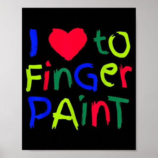I Love To Finger Paint Matching I'm Paint Couple V Poster (Voorkant)