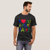 I Love To Finger Paint Matching I'm Paint Couple V T-shirt (Voorkant volledig)