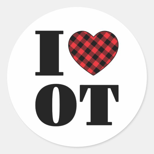 I Love to Occupational Therapy Ronde Sticker (Voorkant)