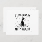 I love to play with dolls | Voodoo Gift Briefkaart (Voorkant / Achterkant)