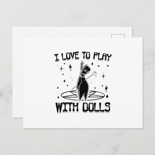 I love to play with dolls | Voodoo Gift Briefkaart (Voorkant / Achterkant)