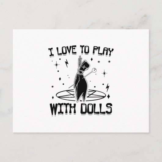 I love to play with dolls | Voodoo Gift Briefkaart (Voorkant)