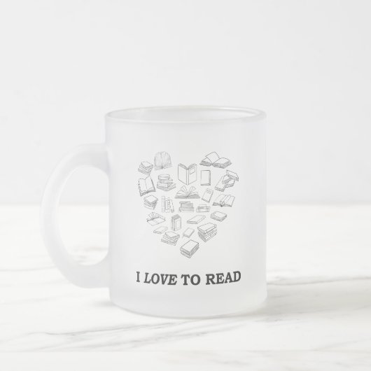 I Love to Read Matglas Koffiemok (Links)