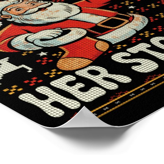 I Love To Stuff Her Stocking Jingle His Bells Ugly Poster (Hoek)