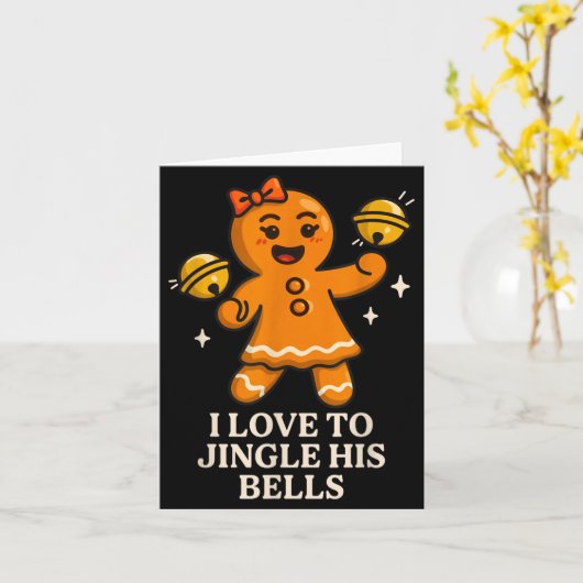 I Love To Stuff Her Stocking Matching Jingle His B Kaart (Gele Bloem)