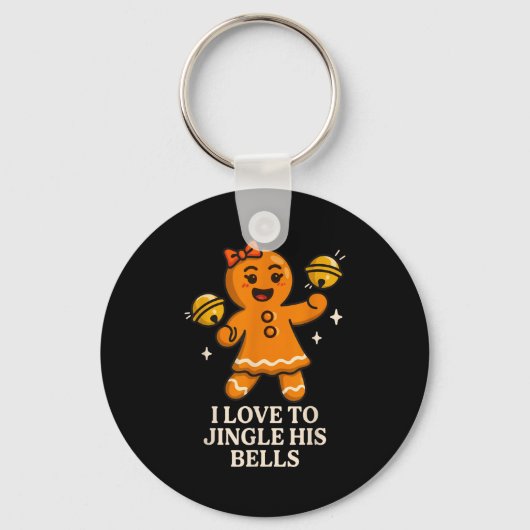 I Love To Stuff Her Stocking Matching Jingle His B Sleutelhanger (Voorkant)