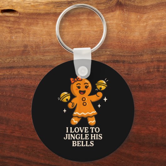 I Love To Stuff Her Stocking Matching Jingle His B Sleutelhanger (Voorkant)