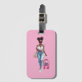 I Love to Travel Luggage Tag Bagagelabel (Voorkant (verticaal))