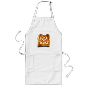I Love Toast Lang Schort