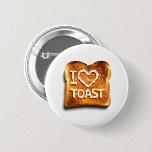 I Love Toast Ronde Button 5,7 Cm (Voorkant /achterkant)