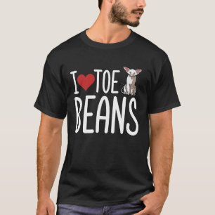 I Love Toe Beans Oriental Shorthaired Cat T-shirt