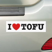 I Love Tofu Bumpersticker (Op auto)