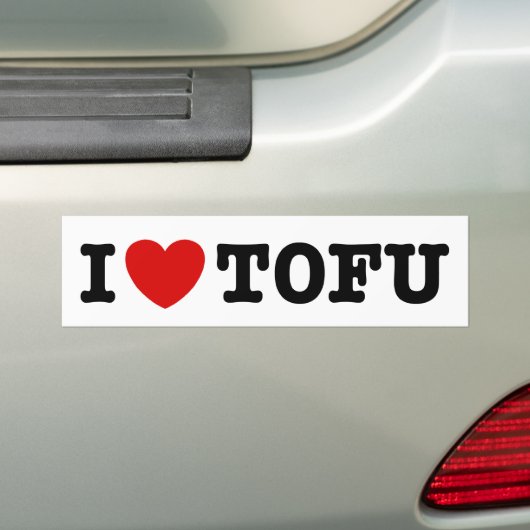 I Love Tofu Bumpersticker (Op auto)