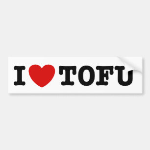 I Love Tofu Bumpersticker