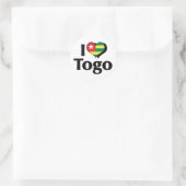 I Love Togo Flag Ronde Sticker (Tas)