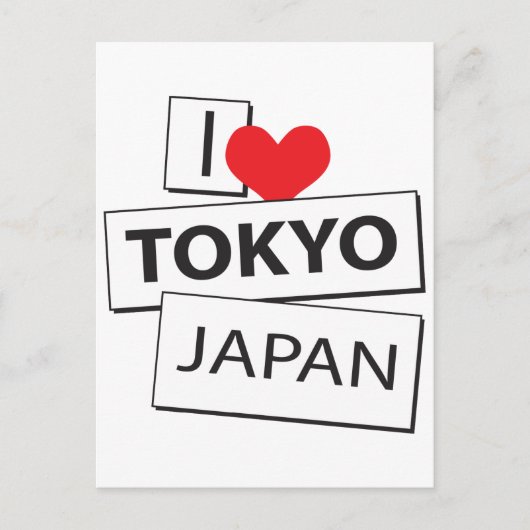 I Love Tokyo Japan Briefkaart (Voorkant)