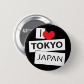 I Love Tokyo Japan Ronde Button 5,7 Cm (Voorkant /achterkant)