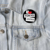 I Love Tokyo Japan Ronde Button 5,7 Cm (In situ)