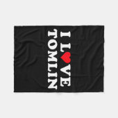 I Love Tomlin Matching Girlfriend & Boyfriend Fleece Deken (Voorkant (Horizontaal))