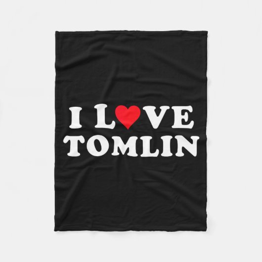 I Love Tomlin Matching Girlfriend & Boyfriend Fleece Deken (Voorkant)