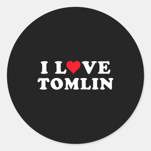 I Love Tomlin Matching Girlfriend &amp; Boyfriend  Ronde Sticker (Voorkant)