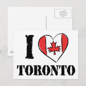 I Love Toronto Canada Briefkaart (Voorkant / Achterkant)