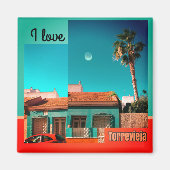 I Love Torrevieja in Orange and Turqu Magneet (Voorkant)