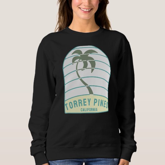 I Love Torrey Pines Beach California Palm Tree Ca Trui (Voorkant)