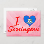 I Love Torrington, Connecticut Briefkaart (Voorkant / Achterkant)